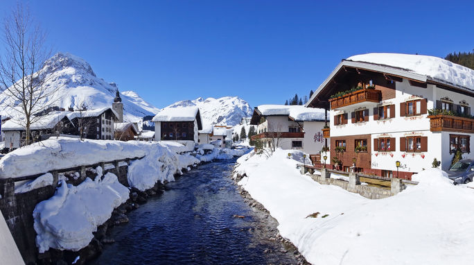 Winter landscape in Lech, Austria