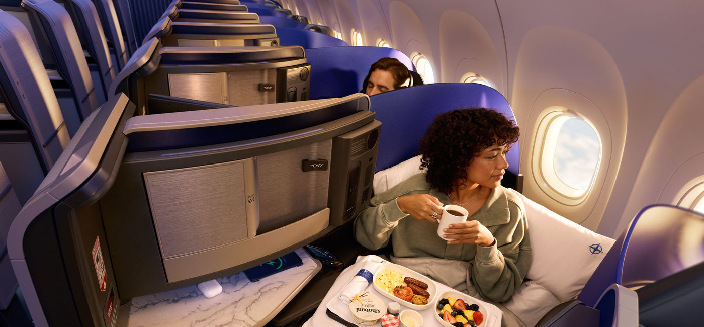 Image: A business class seat on United's new international A321XLR aircraft. (Photo Credit: United Airlines)
