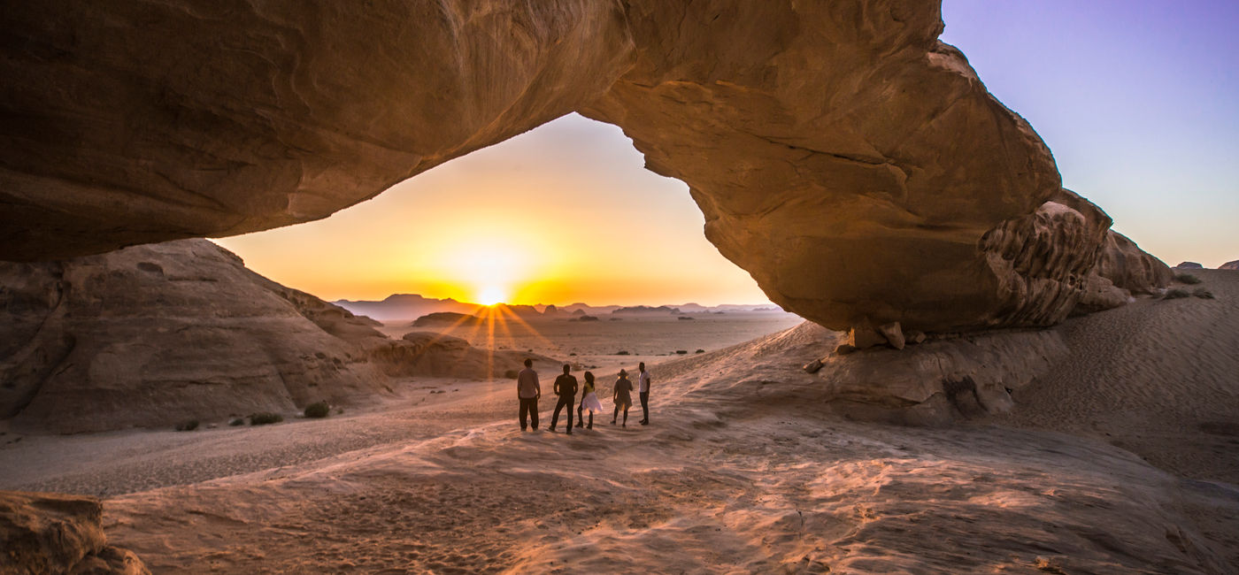 Image: Arche rocheuse du désert du Wadi Rum, en Jordanie (Source: G Adventures)
