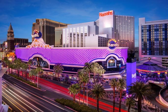 Harrah's Las Vegas hotel in Las Vegas, Nevada. Harrah's Las Vegas hotel in Las Vegas, Nevada.