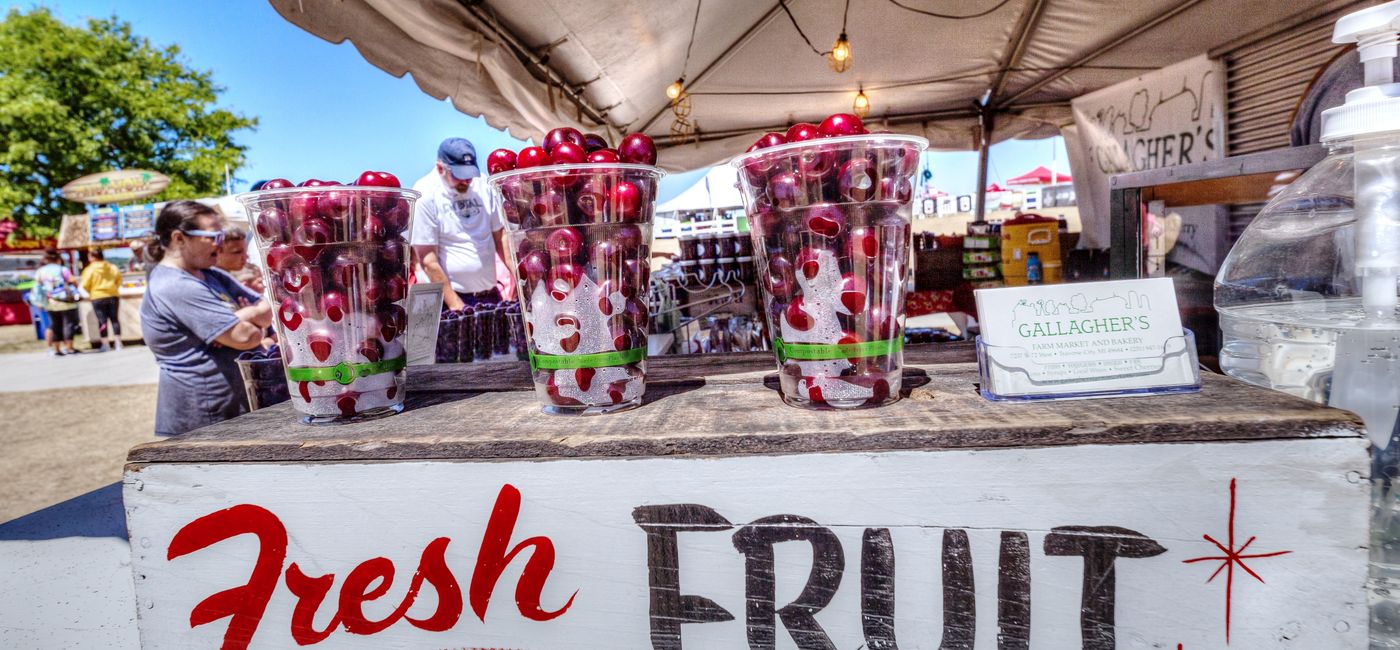 Image: Cherry stand at the National Cherry Festival. (Photo via National Cherry Festival)