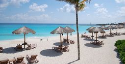 Cancun beach shoreline