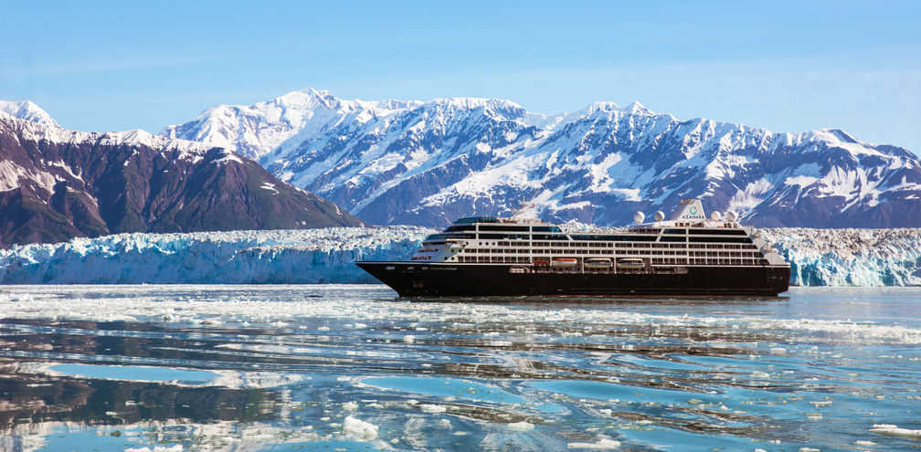 Azamara Quest at the Hubbard Glacier in Alaska.