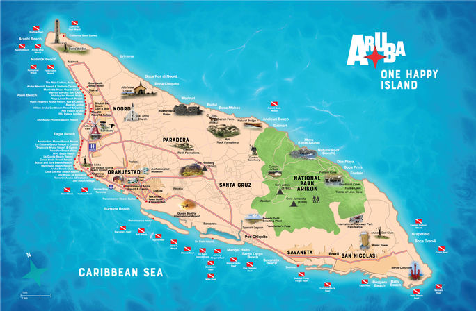 Aruba map