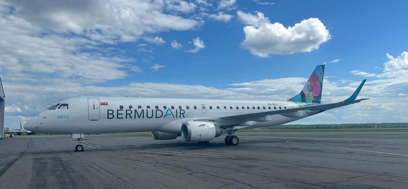 Image: BermudAir’s fourth Embraer 190, “XTBO” (Photo Credit: BermudAir)
