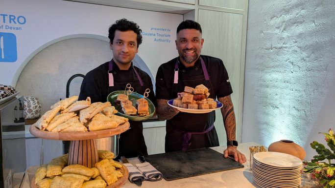 An exclusive menu by Chef Kshitiz Sethi and influencer Chef Dev wowed guests at the party An exclusive menu by Chef Kshitiz Sethi and influencer Chef Dev wowed guests at the party