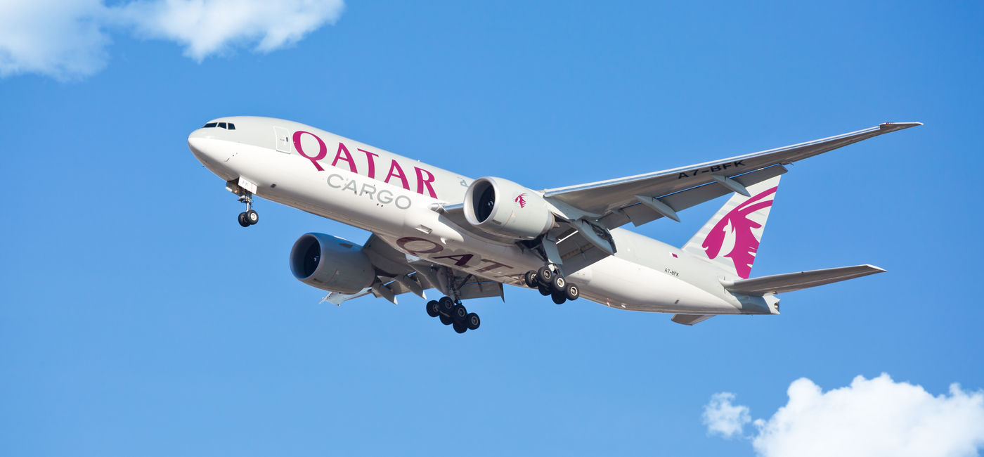 Image: Qatar Airways Cargo Boeing 777. (Photo Credit: Adobe/Carlos Yudica)