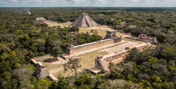 Aerial view of Chichen Itza 