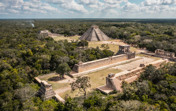 Aerial view of Chichen Itza 