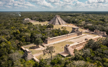 Aerial view of Chichen Itza