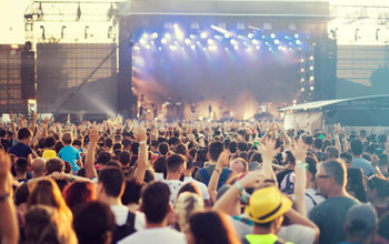 Summer concert crowd