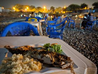 Dinner on beach Dakar