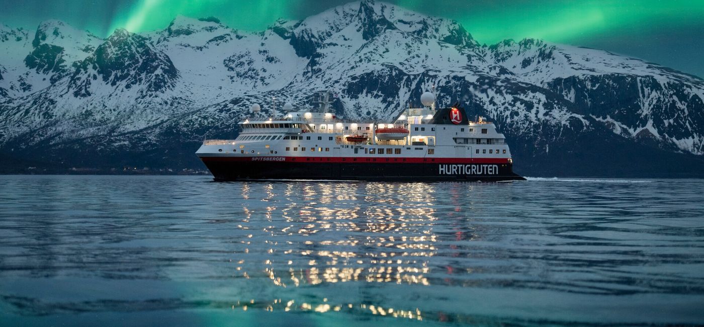 Image: Seeing the Northern Lights in Norway on Hurtigruten. (Photo Credit: Hurtigruten Media) Image: Seeing the Northern Lights in Norway on Hurtigruten. (Photo Credit: Hurtigruten Media)