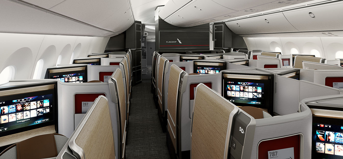 Image: American's new Flagship Suite premium seating. (photo via American Airlines Media)