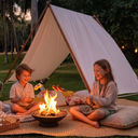 Kids camping as part of a Fiesta Americana Travelty Experience.