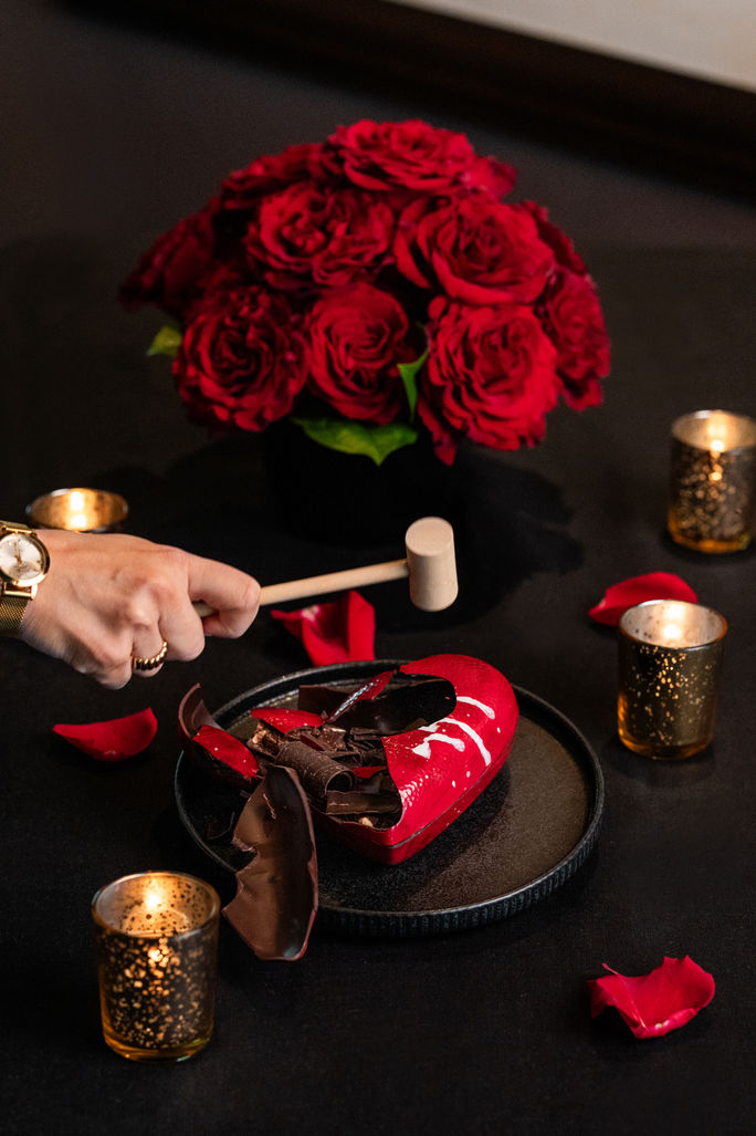 Valentine's Day chocolate amenity at St. Regis Toronto, Ontario, Canada. Valentine's Day chocolate amenity at St. Regis Toronto, Ontario, Canada.