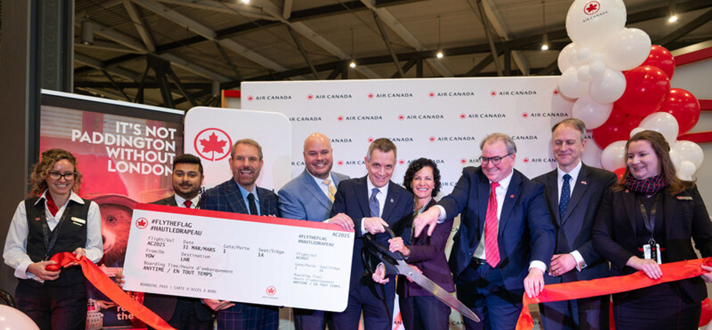 Image: Air Canada celebrates resumption of Ottawa-London Heathrow. (Photo Credit: Air Canada)