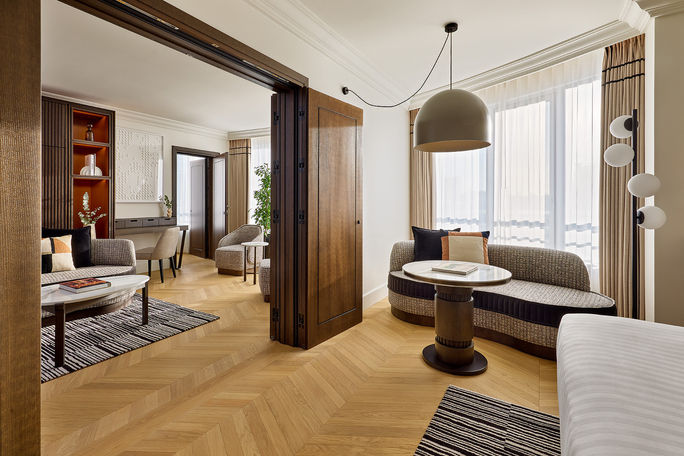The grand family suite at Paris Marriott Champs Elysees