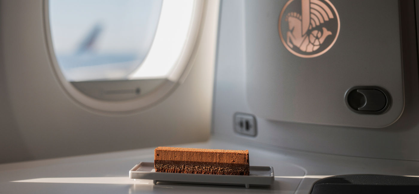 Image: Desserts are created buy Yann Couvreur (Photo Credit: Eliot Blondet/Air France)