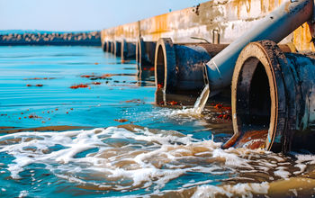 Untreated wastewater being discharged into the ocean. 