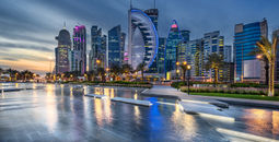 West Bay on the Corniche in Doha, Qatar.