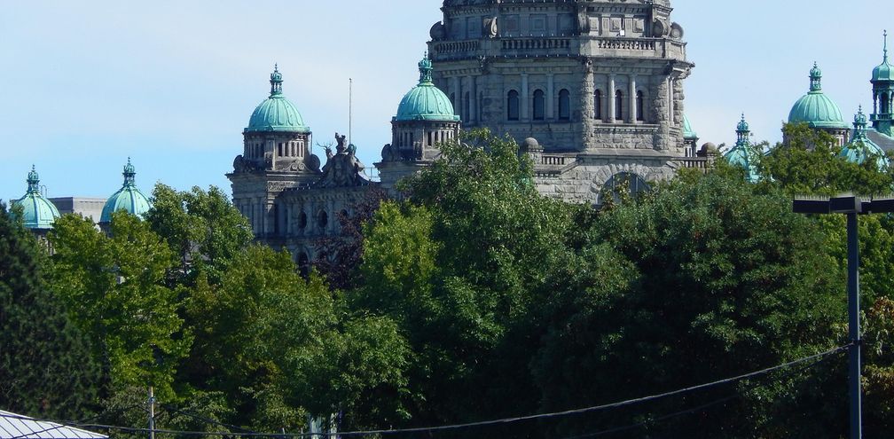 BC legislature building in Victoria