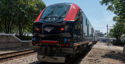 Amtrak train in New Orleans