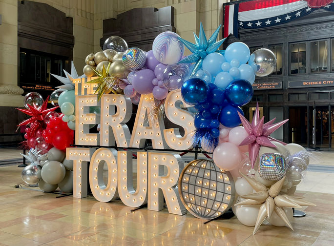 Eras Tour Sign at Union Station in Kansas City