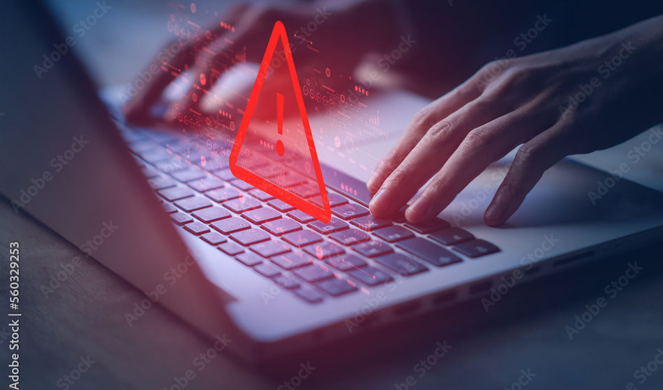Fraud alert stock image
