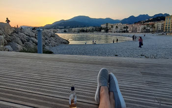 Menton, Sunset, France