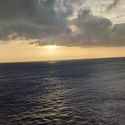 Sunset over the ocean, cruise