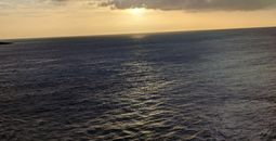 Sunset over the ocean, cruise