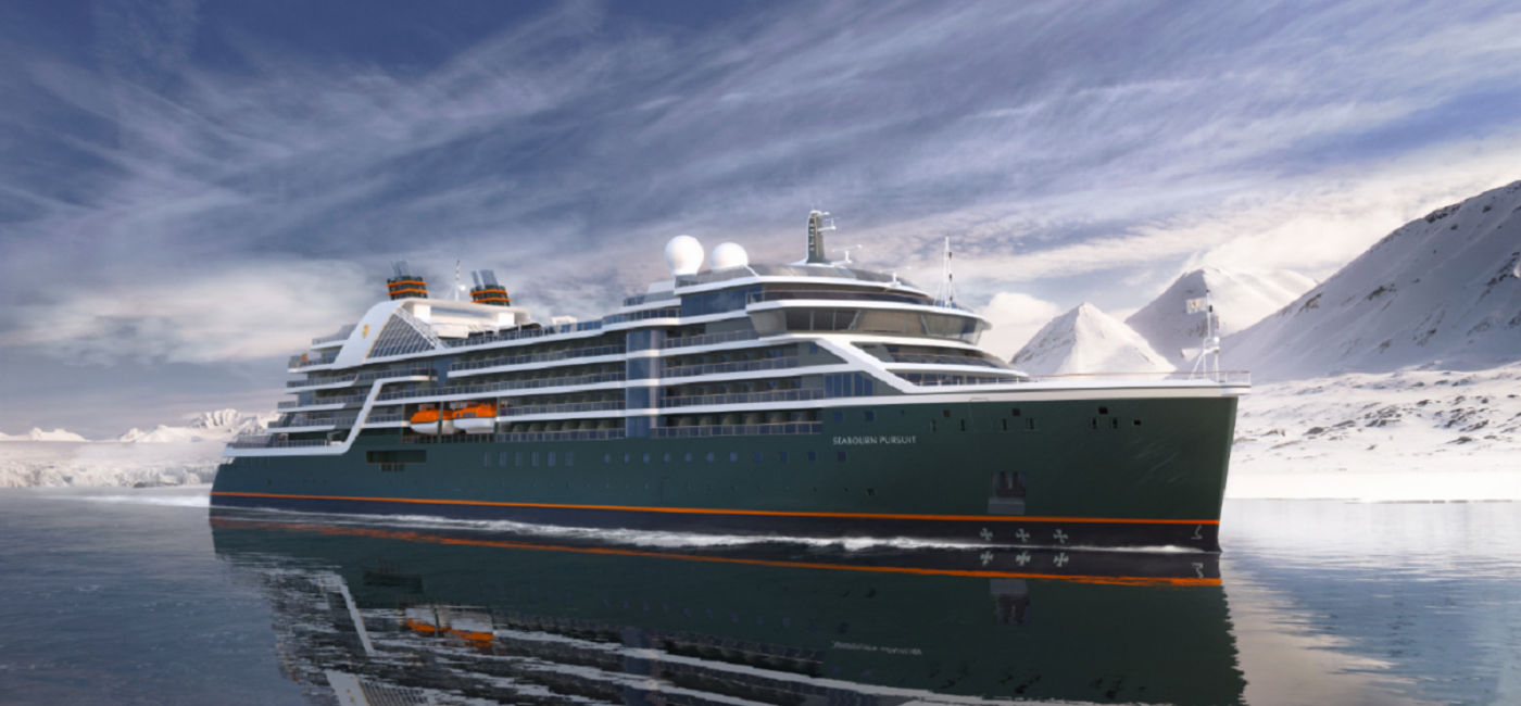 Image: Seabourn Pursuit is the luxury line’s second expedition ship. Rendering courtesy of Seabourn. (Photo Credit: Seabourn)