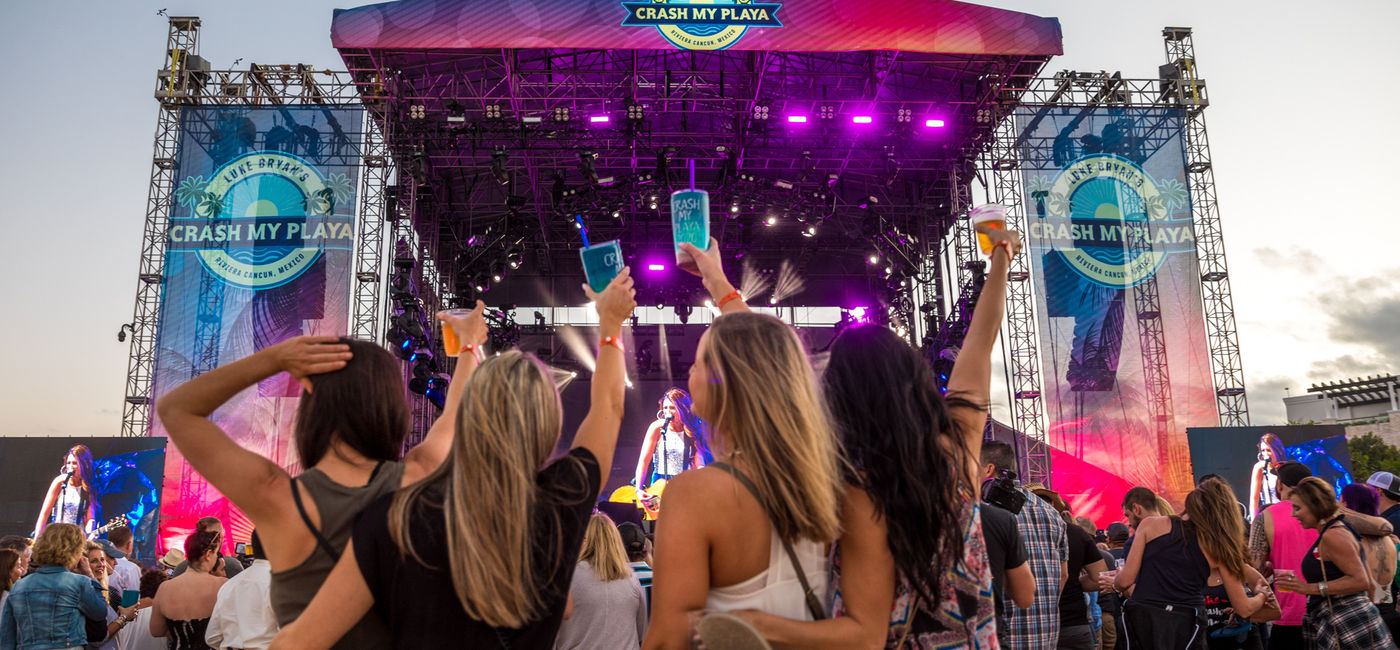 Image: Luke Bryan's annual 'Crash My Playa' concert at Moon Palace Cancun. (Photo courtesy of Palace Resorts. Credit: Alive Coverage)
