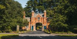 Exterior entrance to the new Fairmont Cheshire, The Mere in Northwest England.