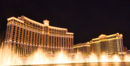 Fountain Show in front of Bellagio Hotel and Casino in Las Vegas, Nevada.