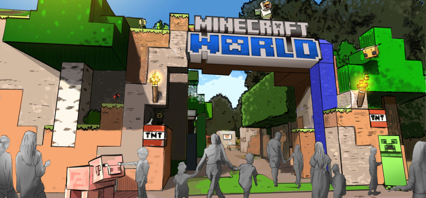 Image: Artist Rendering of Minecraft World (Photo Credit: Merlin Entertainments)