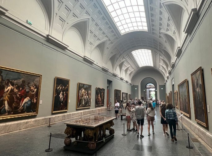 Inside Madrid's Museo Nacional del Prado.