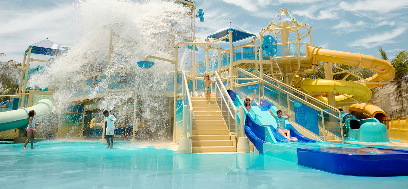 Image: Splash Cay, the family-friendly splash zone at the new Great Tides Waterpark (Photo Credit: Norwegian Cruise Line)