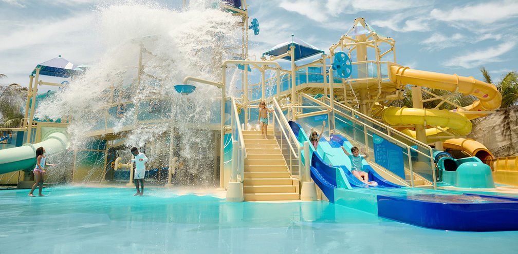 Splash Cay, the family-friendly splash zone at the new Great Tides Waterpark