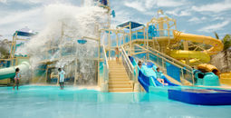 Splash Cay, the family-friendly splash zone at the new Great Tides Waterpark