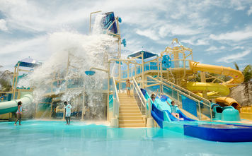 Splash Cay, the family-friendly splash zone at the new Great Tides Waterpark
