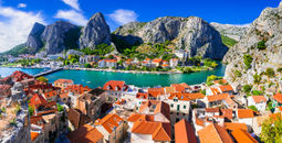 Aerial view of Omis, Croatia