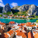 Aerial view of Omis, Croatia