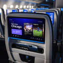 United seatback screen with DIRECTV menu
