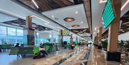 Terminal inside Tulum's new Felipe Carrillo Puerto International Airport.
