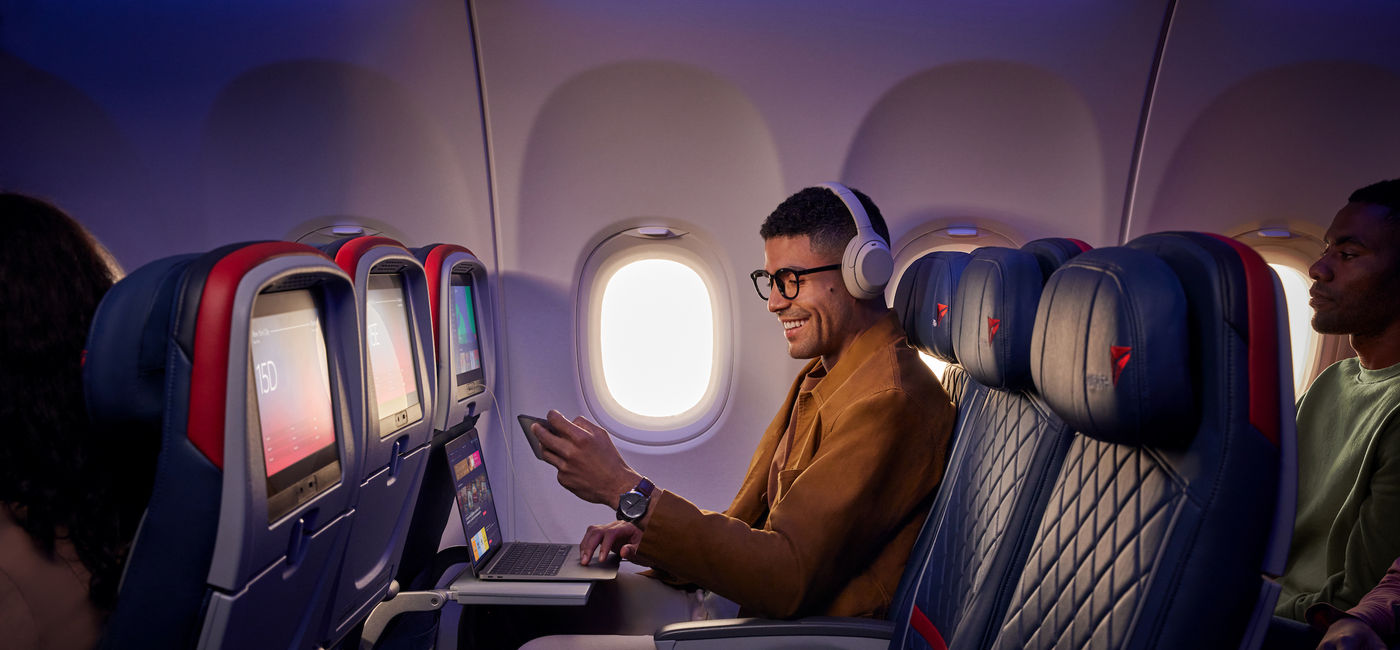 Image: Delta's Delta Sync free Wi-Fi will roll out internationally this summer into 2025. (Photo Credit: Delta Air Lines)