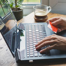 Woman Black Friday shopping online