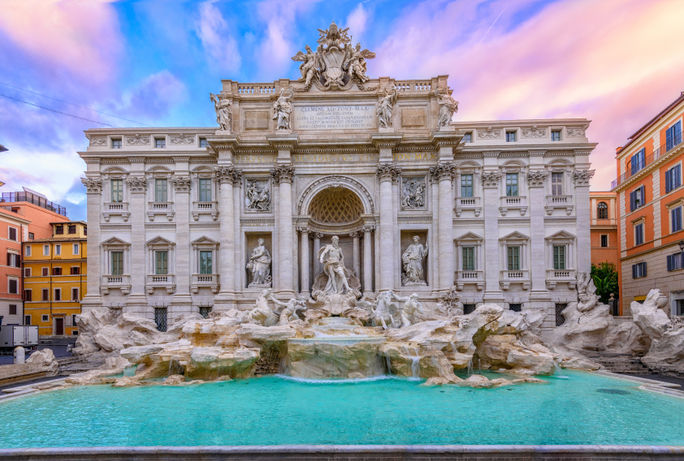The Trevi Fountain in Rome, Italy. The Trevi Fountain in Rome, Italy.