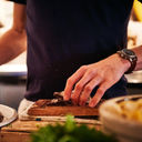 Restaurant worker preparing oysters in Vancouver